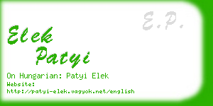 elek patyi business card